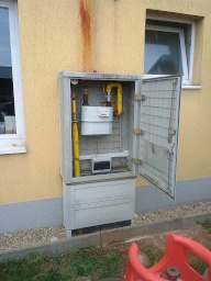 Linde Gas / Výroba / GSM 4G plynoměr Honeywell BK G16 - pohled A