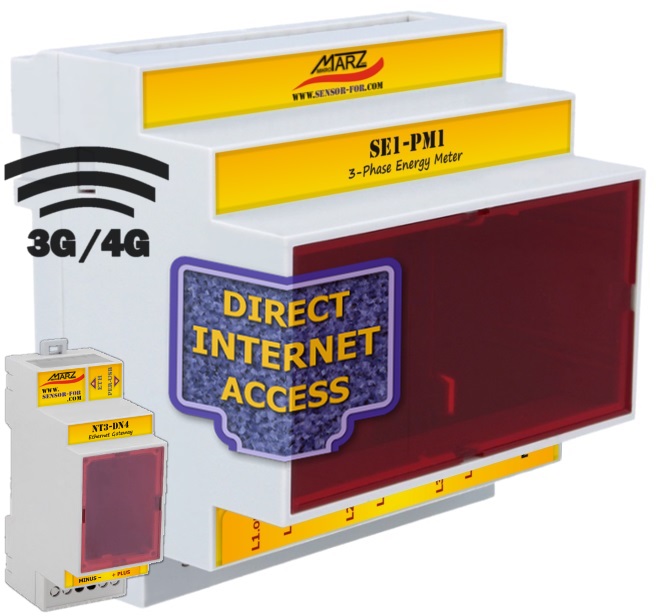 Elektroměr SE2-PM1, GSM, s odečtem přes internet