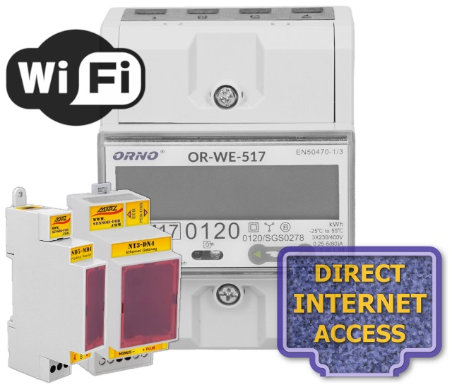 Elektroměr WE-517, WiFi, odečet internet, fakturační