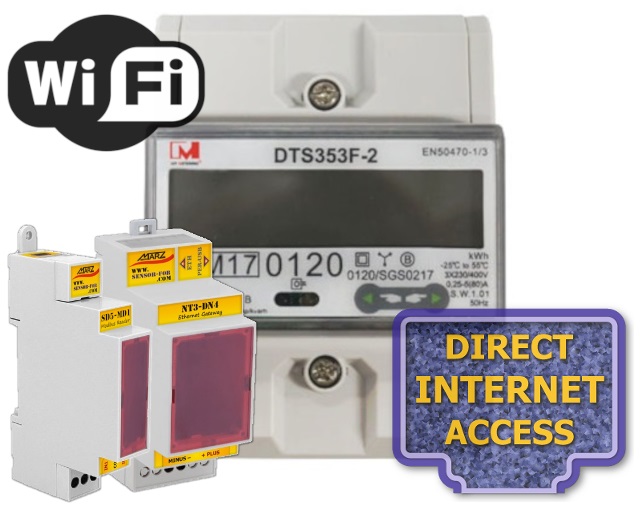 Elektroměr DTS353F, WiFi, odečet internet, fakturační