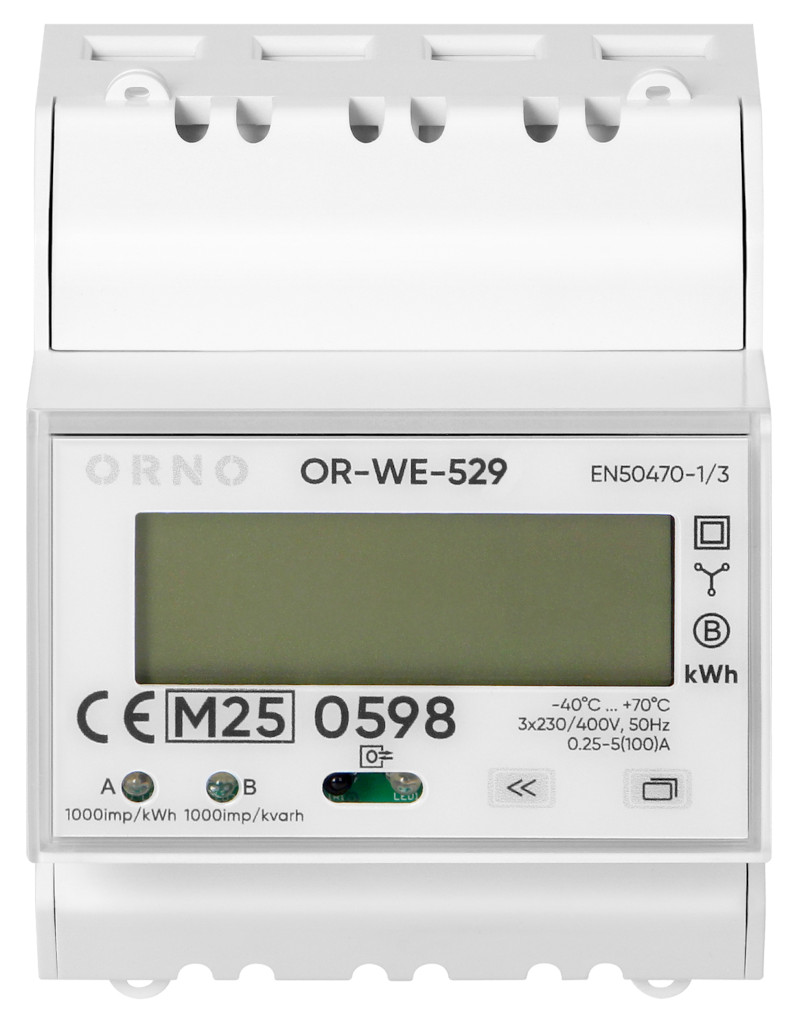 Elektroměr OR-WE-529 s Modbus sběrnicí, fakturační