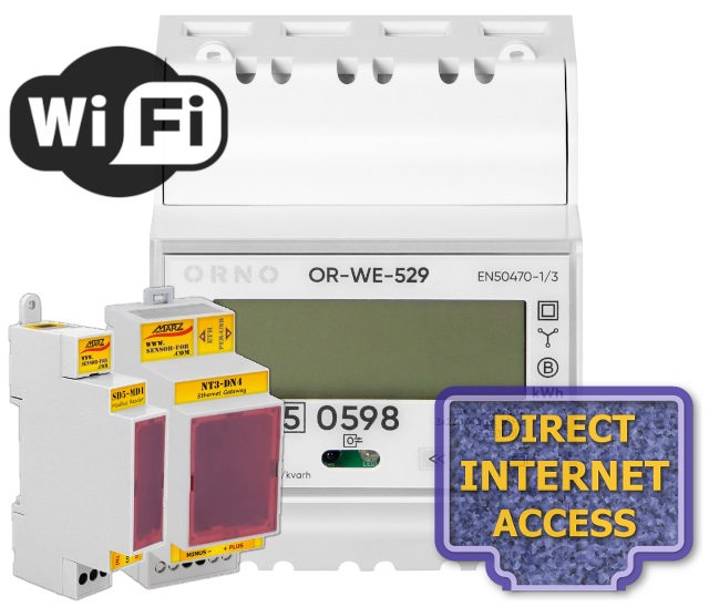 Elektroměr WE-529, WiFi, odečet internet, fakturační