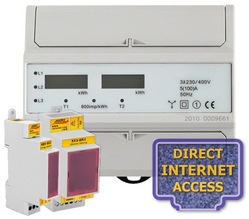Elektroměr EDIN-372L s odečtem přes internet