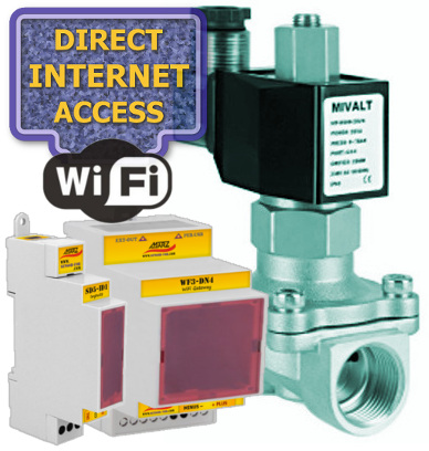 Elmag. ventil 1/2", WiFi, internet, mobil, e-mail