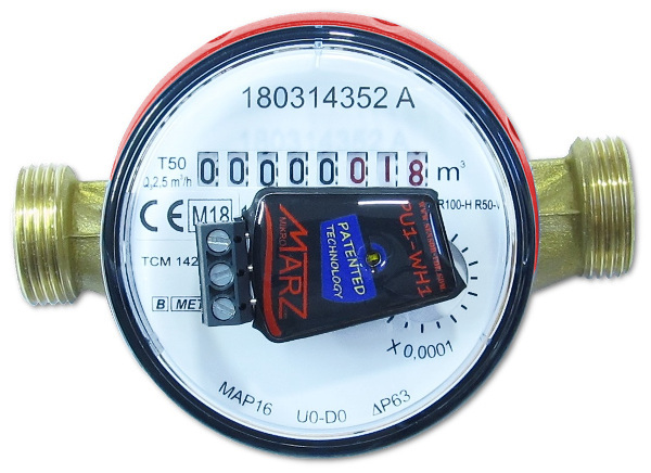 B-Meters GSD8 1/2", pulsní výstup OD, teplá voda