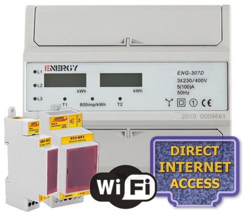 Elektroměr DTS-353-2L, WiFi, s odečtem přes internet