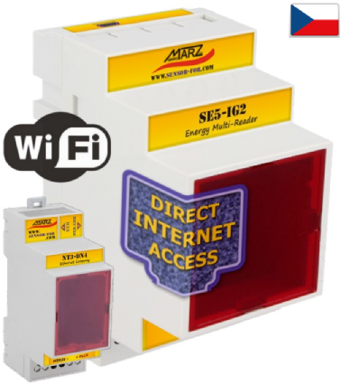 WiFi dálk. odečet pro 2+3 impulsní měřiče energie