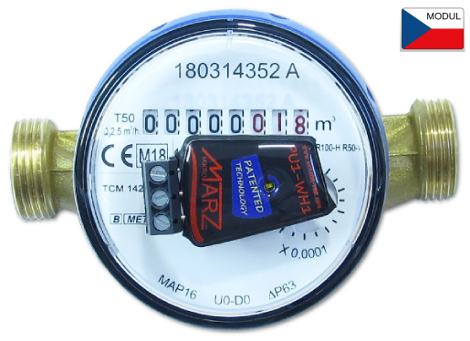 B-Meters GSD8 3/4", pulsní výstup OD, studená voda