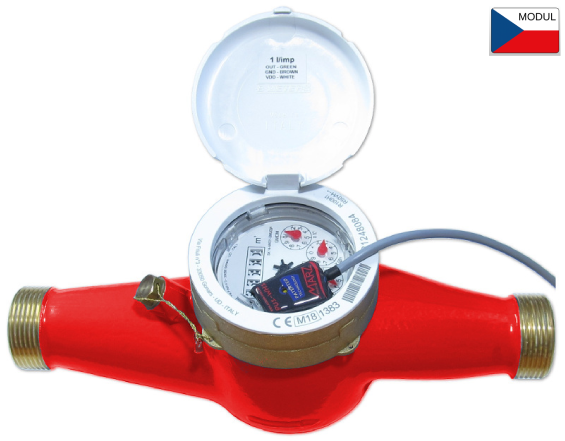 B-Meters GMDM 5/4", pulsní výstup OD, teplá voda