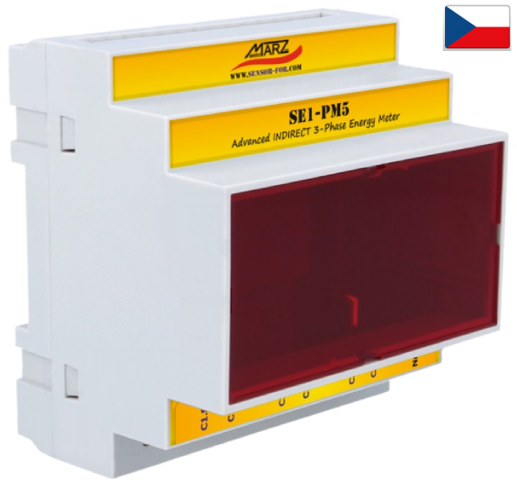 3-fázový elektroměr SE1-PM5, nepřímé měření