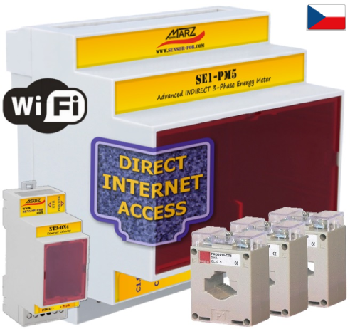 Elektroměr SE1-PM5, WiFi, s odečtem přes internet