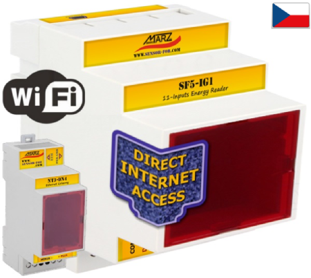 WiFi dálk. odečet pro 11 impulsních měřičů energie