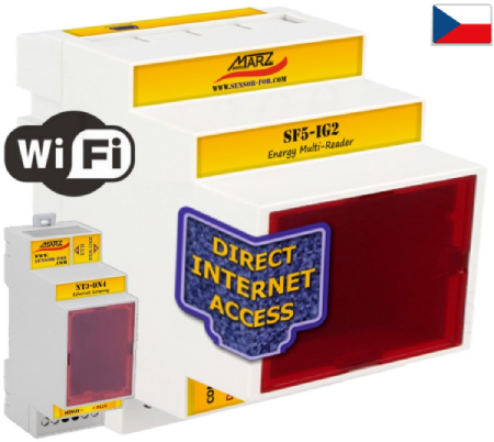 WiFi dálk. odečet pro 1+5 impulsních měřičů energie
