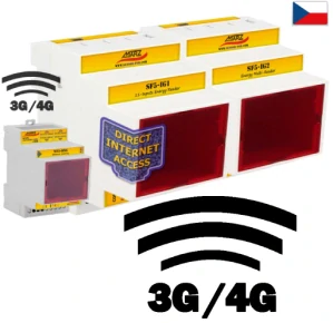 GSM 3G/4G dálk. odečet pro 12+5 impulsních měřičů energie
