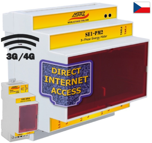 Elektroměr SE1-PM2, GSM, s odečtem přes internet