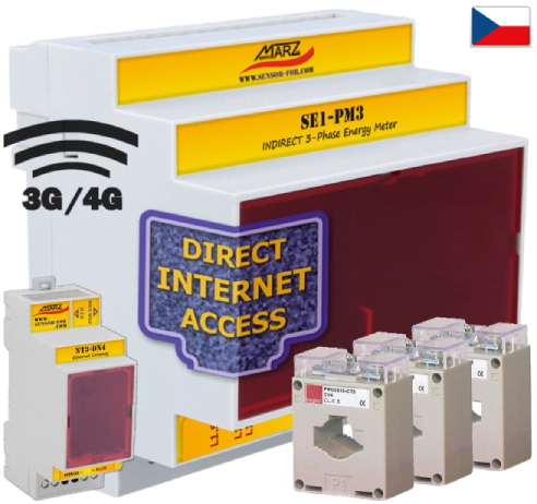 Elektroměr SE1-PM3, GSM, s odečtem přes internet
