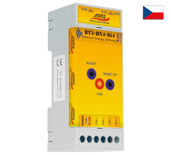 Bateriová brána BT3-DN4-IG4 s WiFi/GSM, imp. vstupy, snížená verze