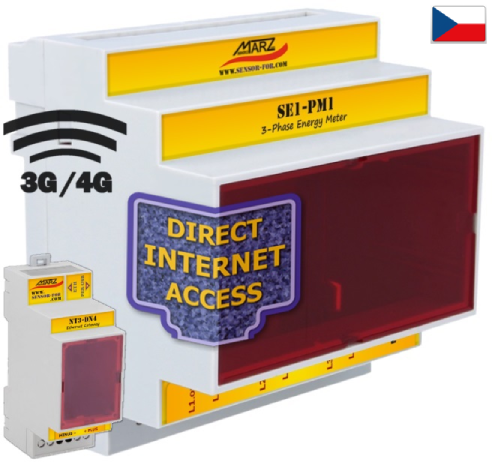 Elektroměr SE2-PM1, GSM, s odečtem přes internet