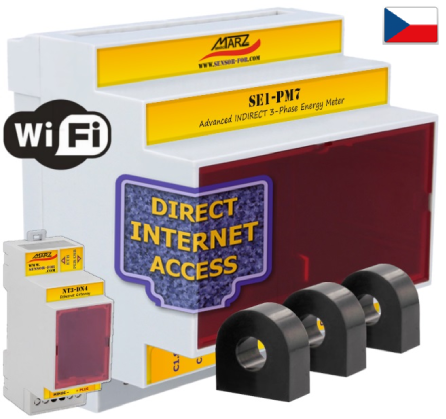 Elektroměr SE1-PM7, WiFi, s odečtem přes internet
