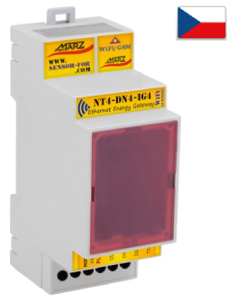 3-impulsní MQTT brána NT4-DN4-IG4, SparkPlug B, WiFi/GSM rozšíření