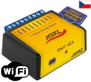 WiFi dálk. odečet pro 7 impulsních měřičů energie