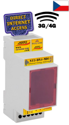 GSM 3G/4G sada brány NT3-DN4-MD1 s Modbus sběrnicí