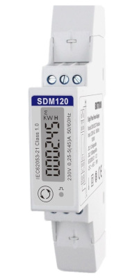 Elektroměr SDM120 s Modbus sběrnicí, fakturační