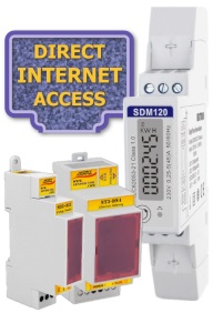 Elektroměr SDM120, odečet přes internet, fakturační