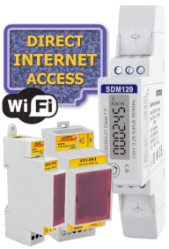 Elektroměr SDM120, WiFi, odečet internet, fakturační