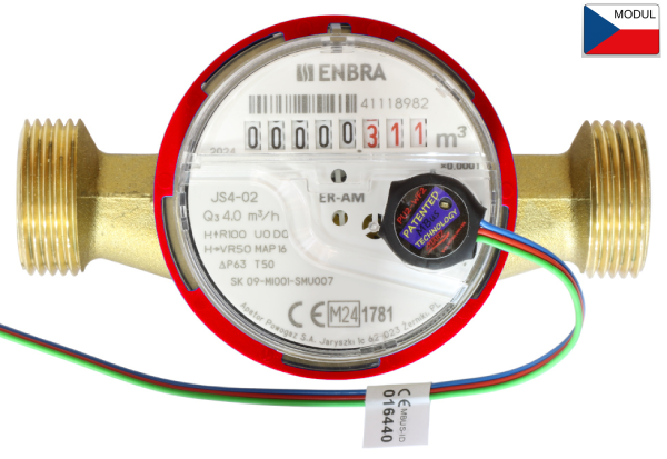 ENBRA ER-AM 3/4", MBus sběrnice, teplá voda