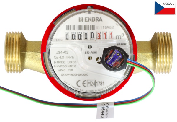 ENBRA ER-AM 1/2", pulsní výstup OD, teplá voda