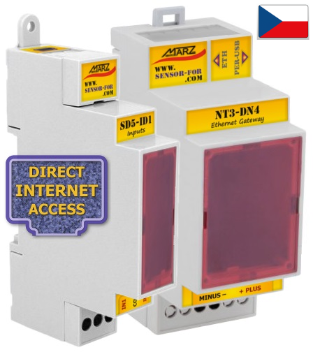 Měření stavu vícekanálové na DIN lištu, NT3