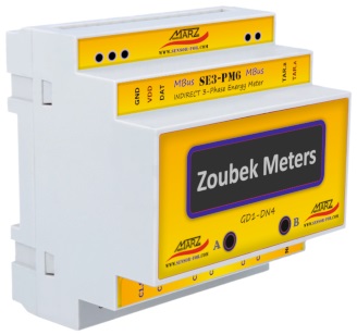 MBus 3-fáz. 2-tar. elektroměr SE3-PM6-LCD, nepřímé měření
