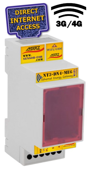 GSM 3G/4G sada brány NT3-DN4-ME6 s Modbus sběrnicí, 18x