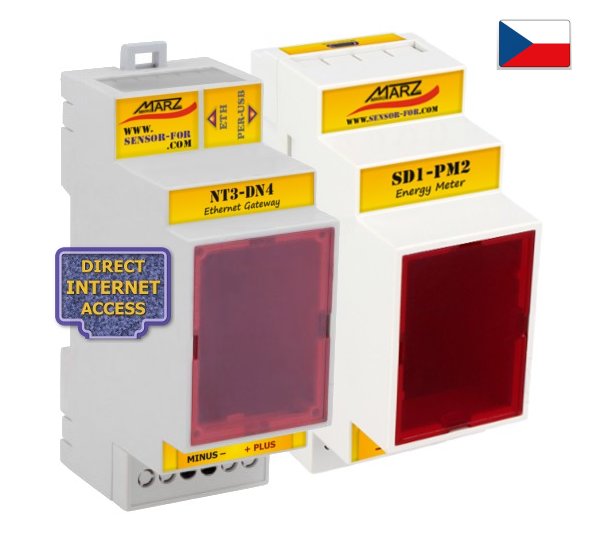 Měření výkonu a spotřeby 230VAC na DIN lištu II, NT3