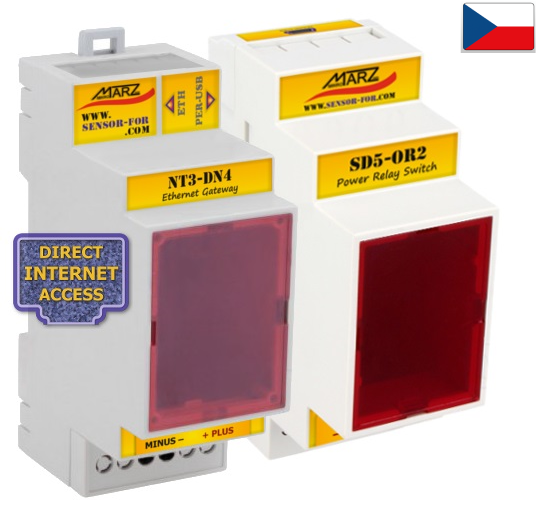 Výkonové spínání zařízení 230VAC na DIN lištu, NT3