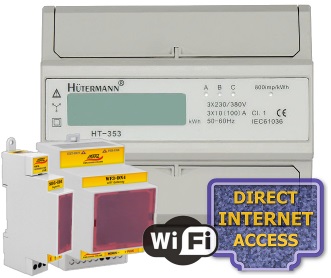 Elektroměr HT-353D, WiFi, s odečtem přes internet
