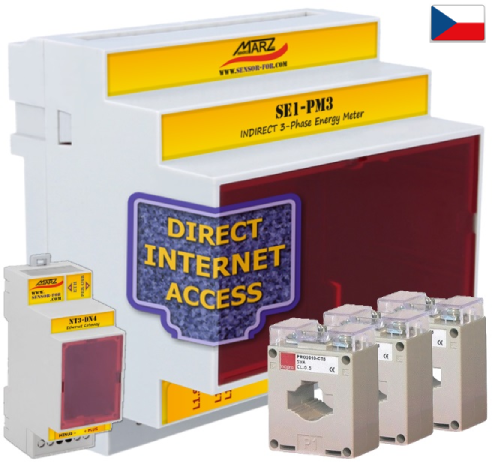 Elektroměr SE1-PM3 s odečtem přes internet