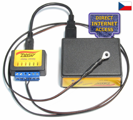 WiFi teploměr -40 až +140°C, měření internet