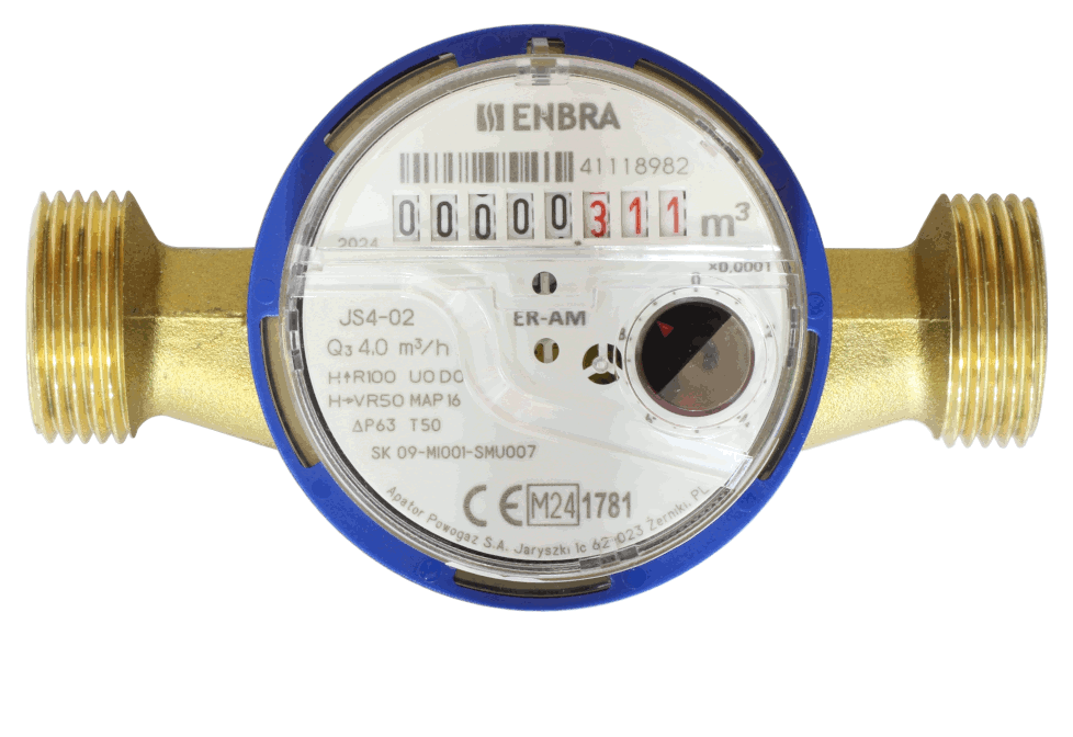 ENBRA ER-AM 3/4", pulsní výstup OD, teplá voda