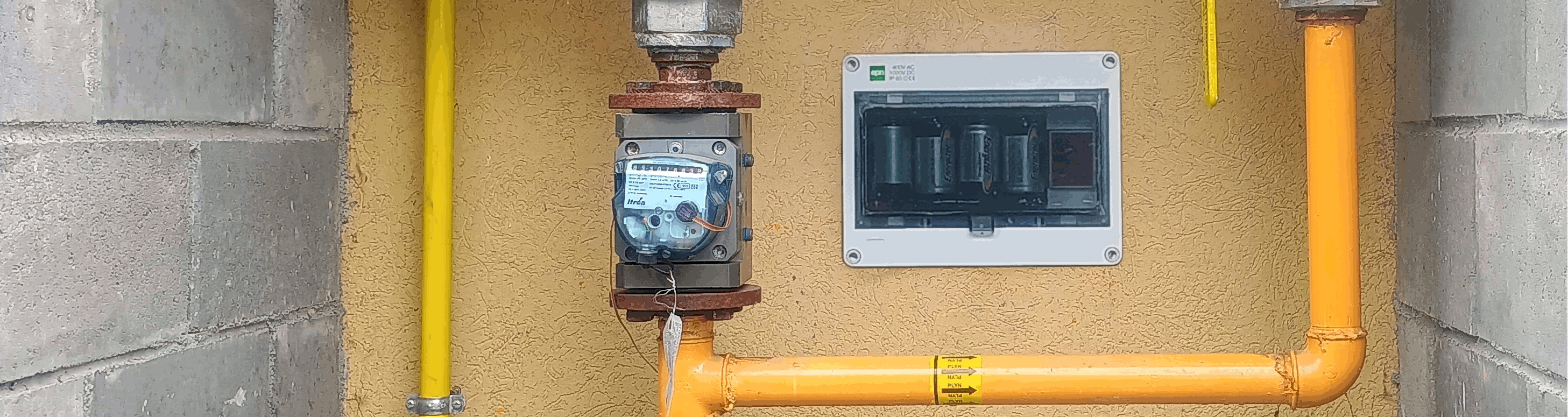 Bateriový odečet plynoměru Itron Delta G40 s využitím snímače PU1-WG2 v Linde Gas Brno.